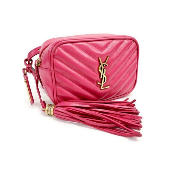 SAINT LAURENT - Lou Pink Leather Belt Bag Fanny Pack - Picture 1 of 11